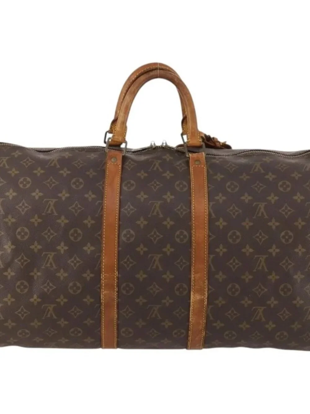 LOUIS VUITTON Monogram Keepall Bandouliere 55 Boston Bag M41414 LV Auth BA10979